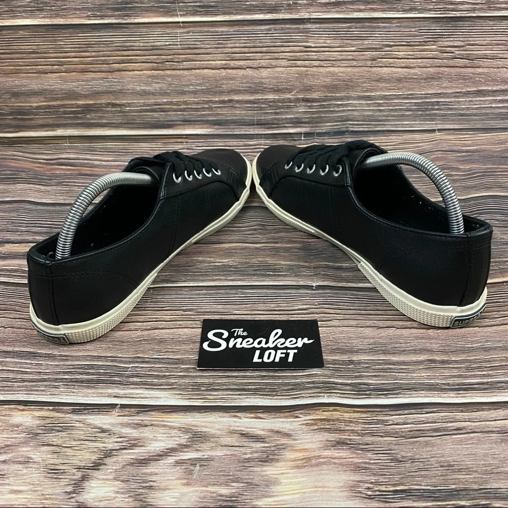 Superga Black Rubber Women's Fashion Sneakers Size 10
